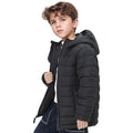 Beautiful Giant Unisex Kids Puffer Jacket, Water-Resistant Hooded Winter Coat for School Play, Sizes 2T-18