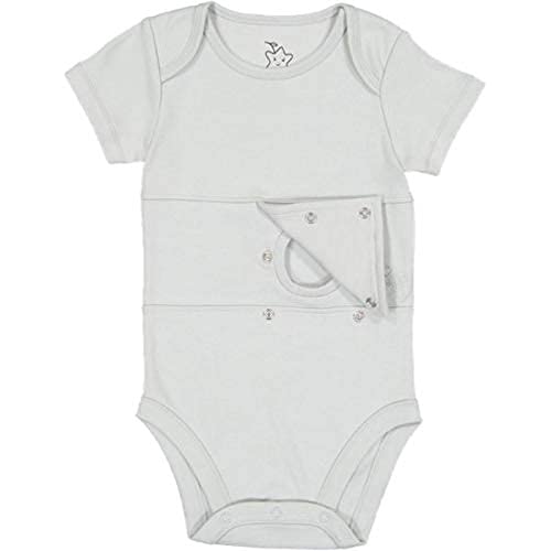 Starberrykids Unisex Adaptive Feeding G-Tube Baby Onesies, 100% Cotton, Round Neck Style, Short Sleeve- 17 Colors & 10 Sizes