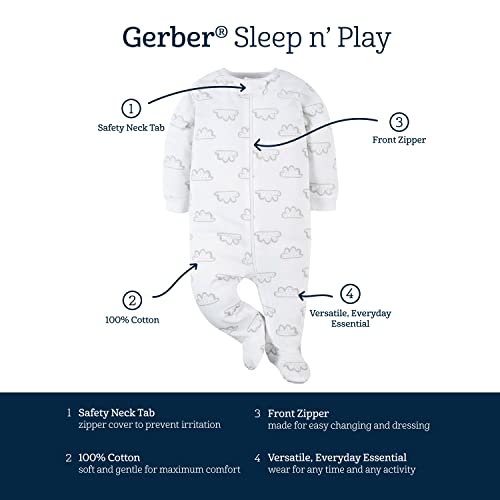 Gerber baby-boys 4 Pack Sleep 'N Play Footie