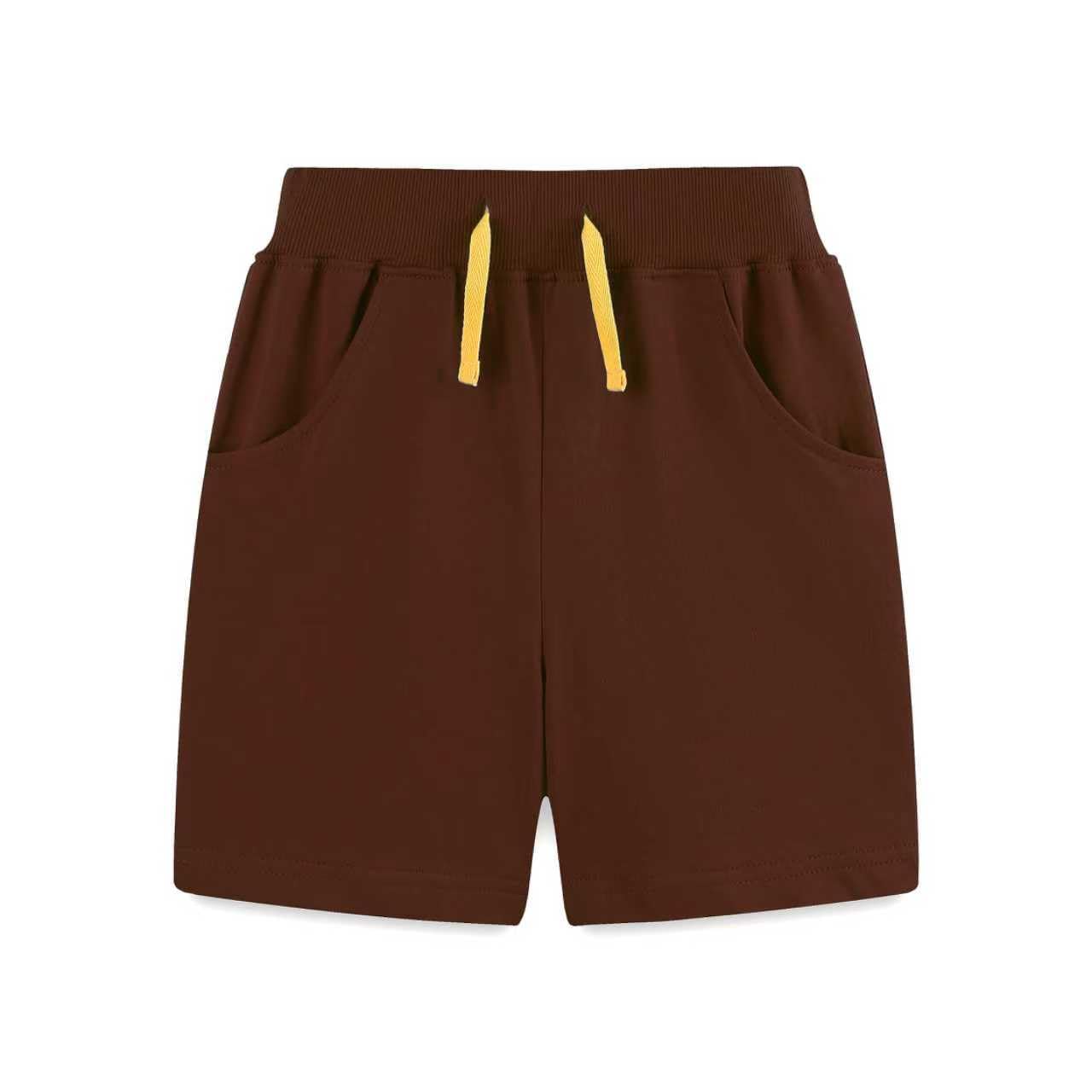 AMIYAN Toddler Shorts Boys Cotton Short Pants with Pocket and Elastic Waist Athletic Jogger Shorts for Kids 2-7Y