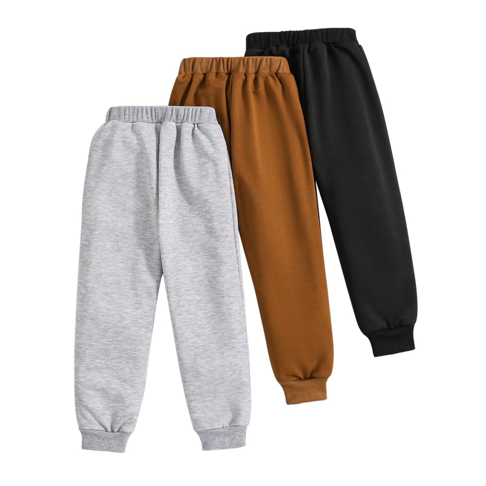 Nivne Tco Toddler Boy Pants - 3 Pack Sweatpants - Dinosaur Graphic Print Toddler Jogger Pants Size 3T 4T 5T 6T 7T