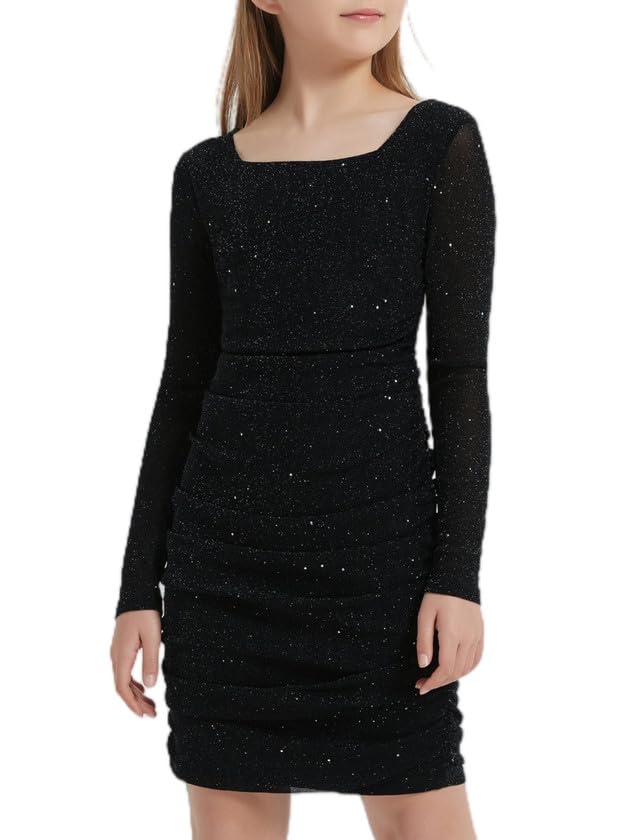 EXARUS Girls Teen School Dance Formal Dress Tween Prom Party Special Occasion Graduation Short Fitted Bodycon Dresses