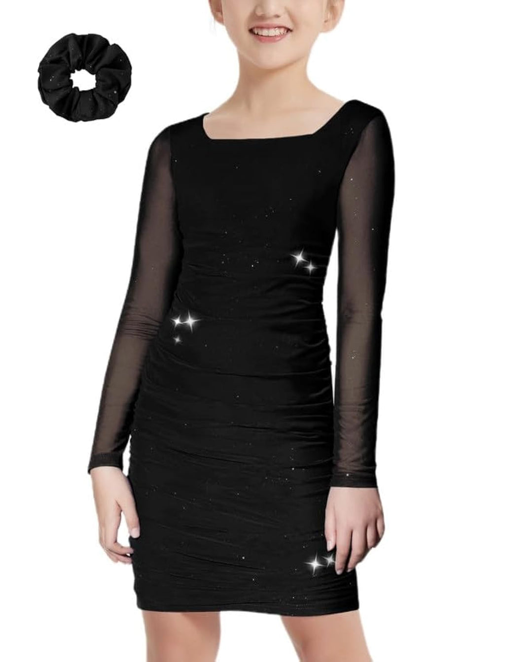 EXARUS Girls Teen School Dance Formal Dress Tween Prom Party Special Occasion Graduation Short Fitted Bodycon Dresses