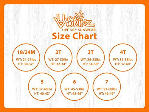 UV SKINZ Boys 3-Piece Swim Set with UPF 50+ Long Sleeve Rash Guard, Swim Shorts & Hat