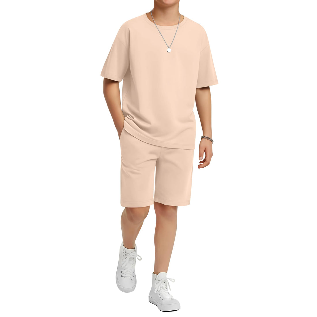 Boys Oversized T-Shirt and Shorts 2-Piece Summer Set