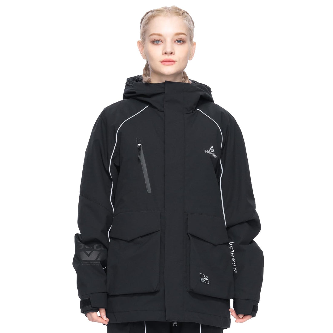 Unisex Waterproof Insulated Hooded Ski Jacket