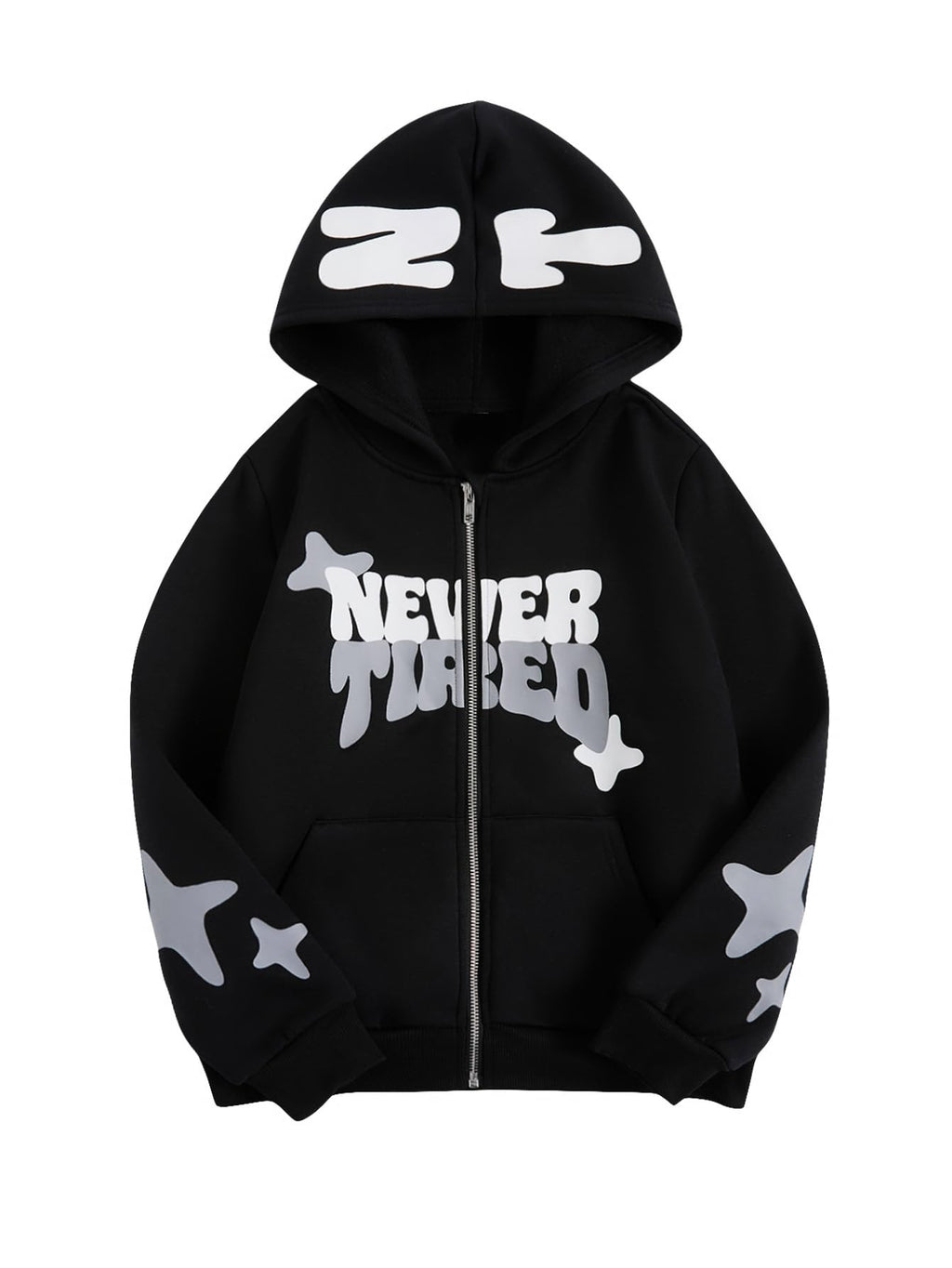 SOLY HUX Boy's Zip Up Hoodies Sweatshirt Y2k Letter Graphic Long Sleeve Streetwear Jacket