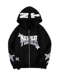SOLY HUX Boy's Zip Up Hoodies Sweatshirt Y2k Letter Graphic Long Sleeve Streetwear Jacket