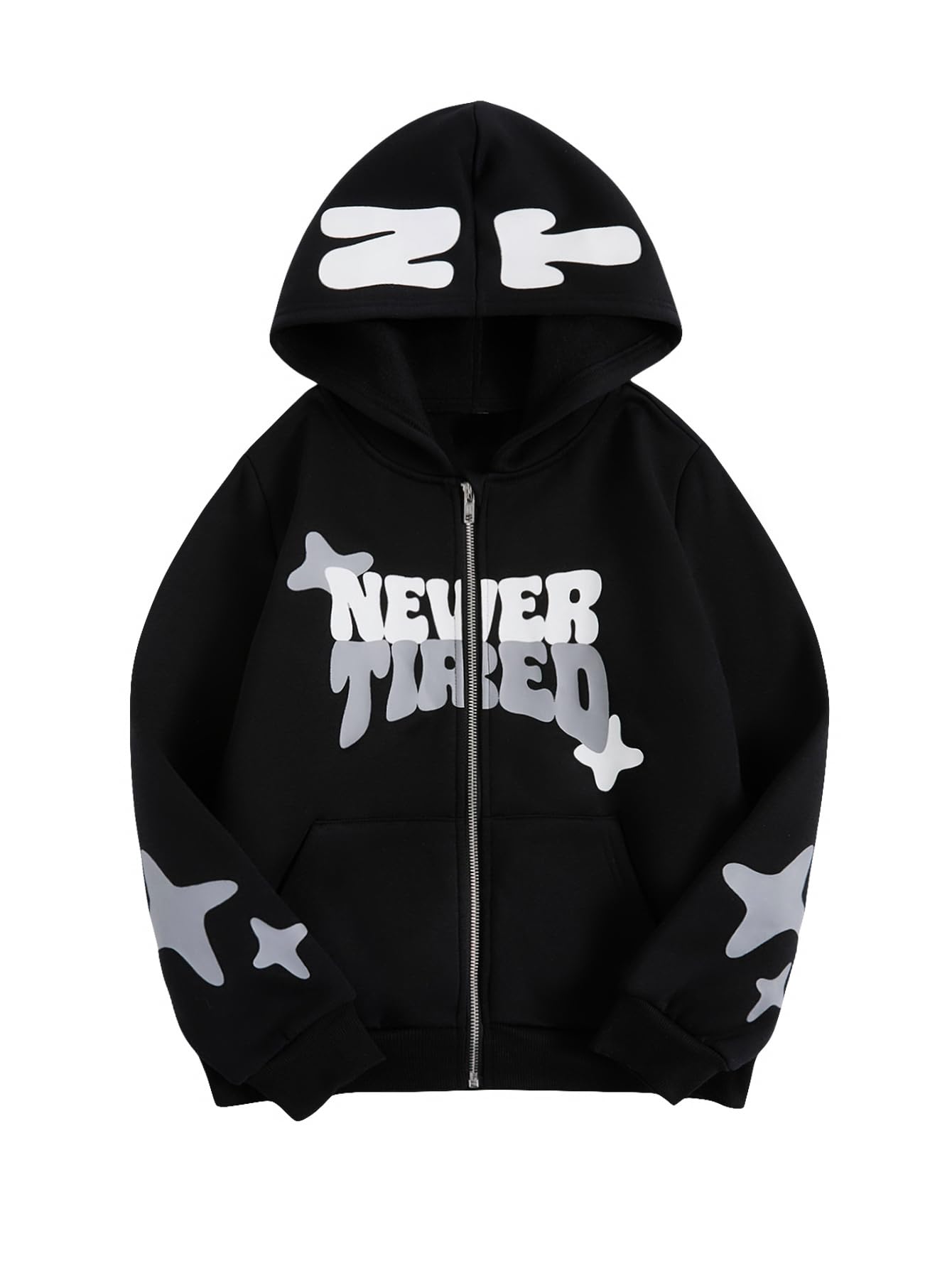 SOLY HUX Boy's Zip Up Hoodies Sweatshirt Y2k Letter Graphic Long Sleeve Streetwear Jacket