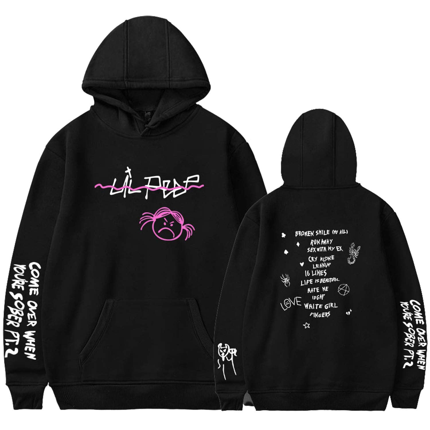 Thyoeun Lieep Hoodie Love Printed Hooded Sweatshirt Fashion Hip Hop Sweater Jacket Pullover Tops
