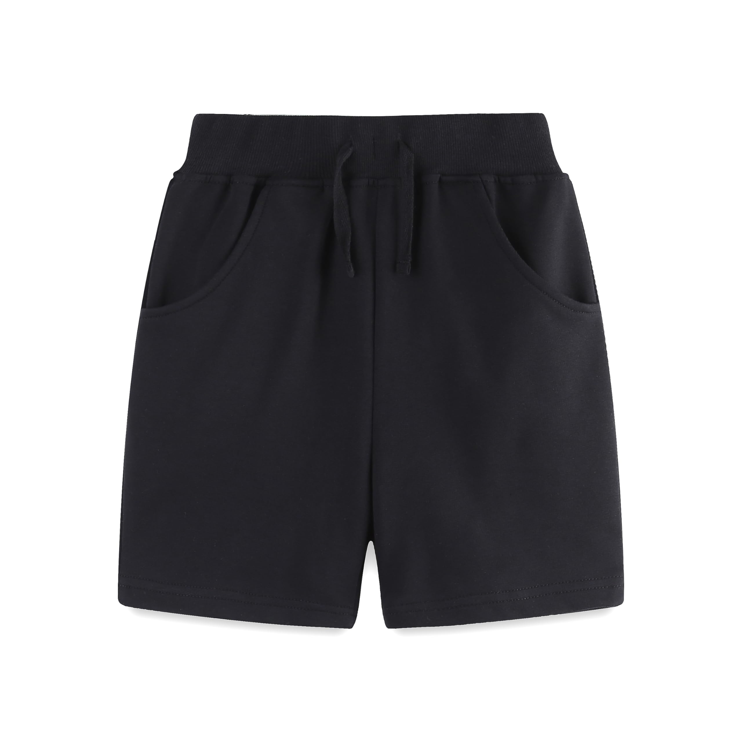 AMIYAN Toddler Shorts Boys Cotton Short Pants with Pocket and Elastic Waist Athletic Jogger Shorts for Kids 2-7Y