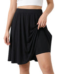 Coaturi Girls Knee Length Skirt : Aline Pleated Skirt Built-in Shorts or Leggings Basic Skorts Size 6-14Y