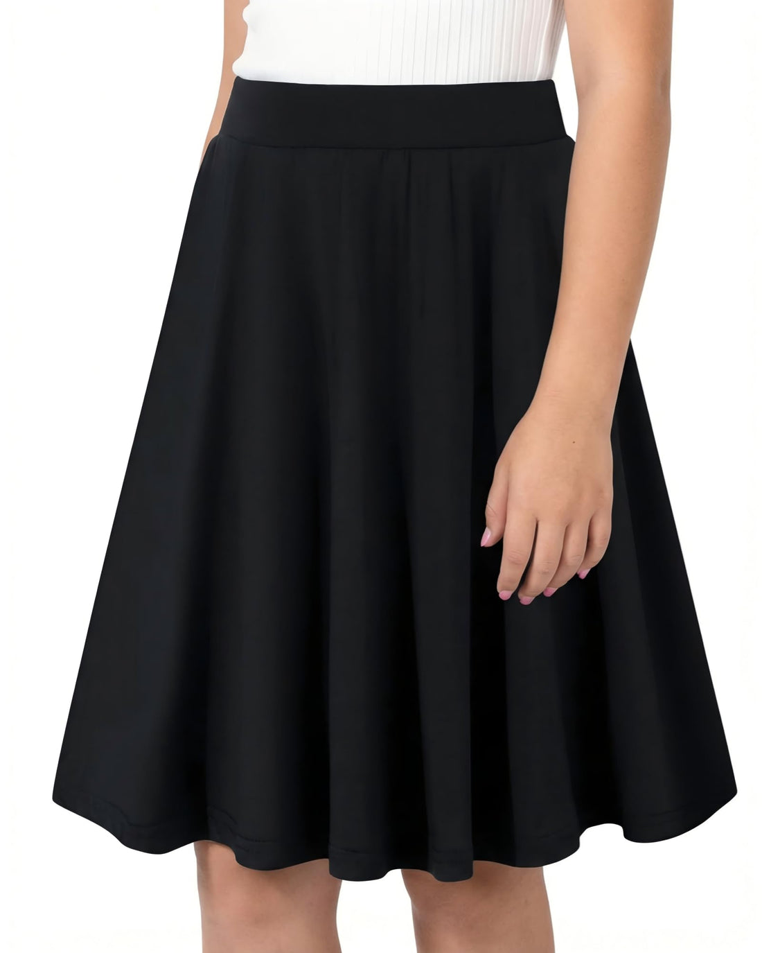 Girls A-Line Pleated Skort with Built-In Shorts