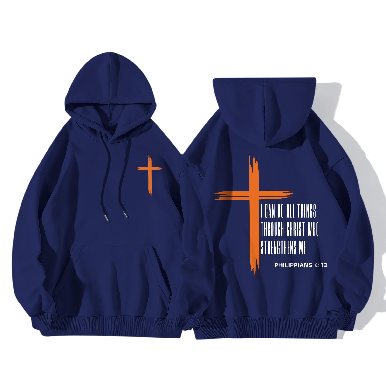 KEEVICI Christian Graphic Hoodies For Teen Boys Jesus Hoodie Faith God Sweatshirt Bible Verse Pullover Religious Tops