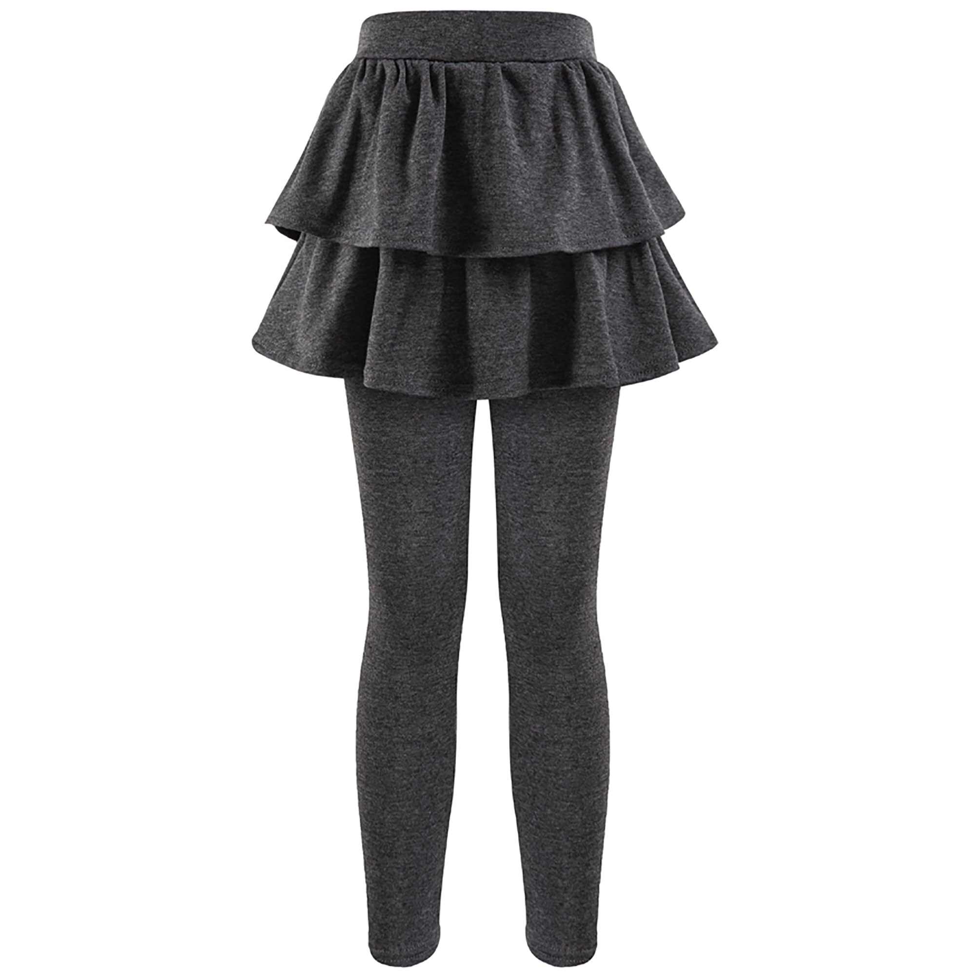 GUOGUOWU Girls School Uniform Pants Leggings with Skirts Stretch Warm Jegging 4-12 Years
