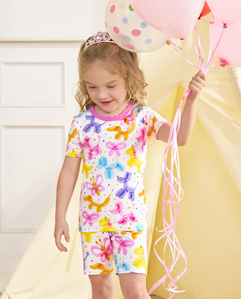 babee Reshinee Bamboo Viscose Toddler Unicorn Mermaid Girls Kids Pajamas Short Sleeve Summer Cool Snug fit Pjs 12M-8Y 2pcs