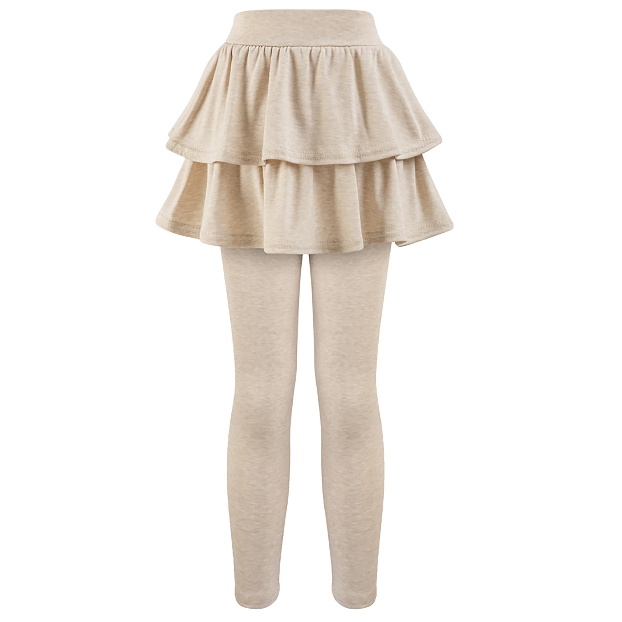 GUOGUOWU Girls School Uniform Pants Leggings with Skirts Stretch Warm Jegging 4-12 Years