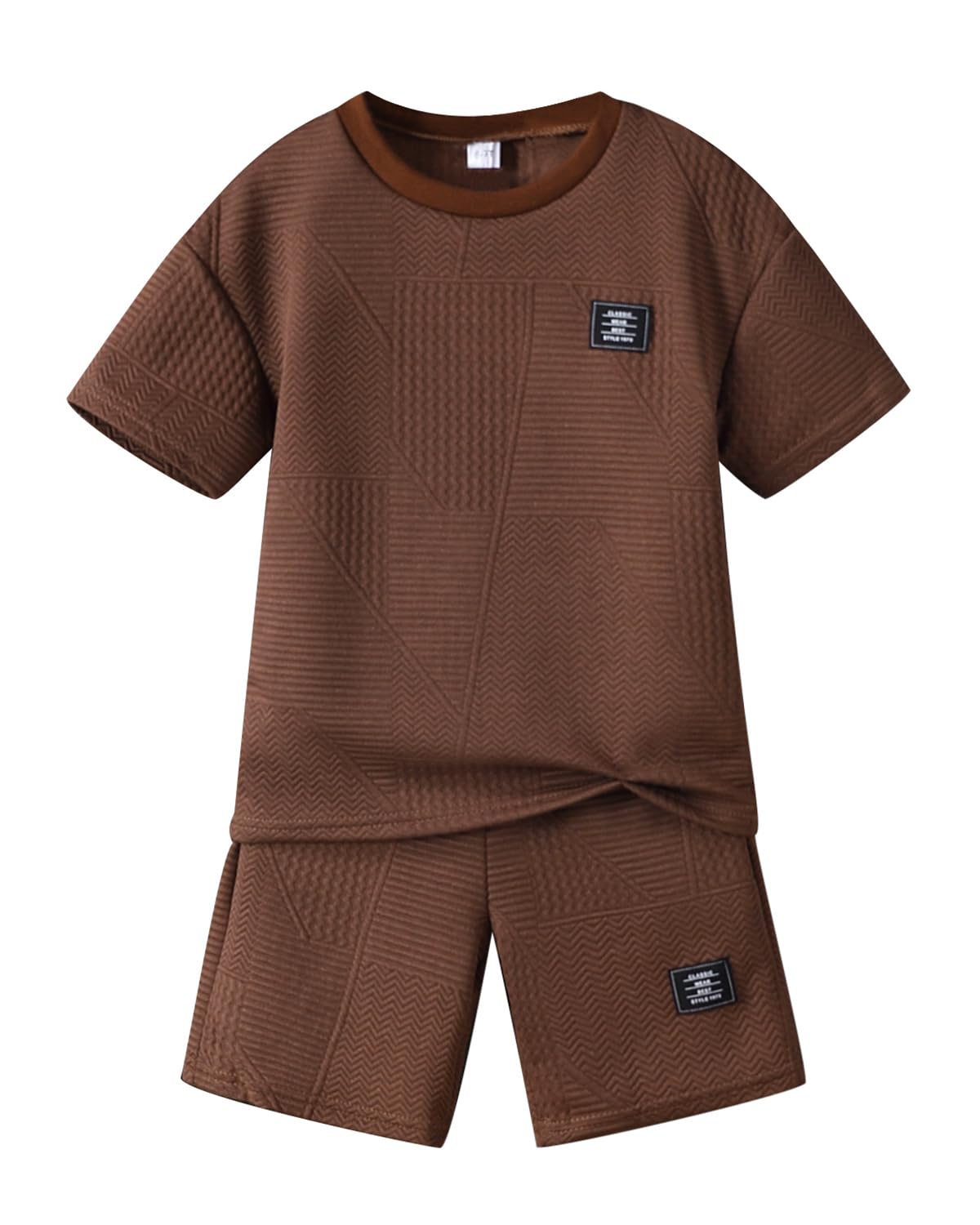 Cakaner Tween Boys Clothes Summer Short Sleeve Top & Shorts Set 2-Piece Casual Outfit Size 6-12 Years