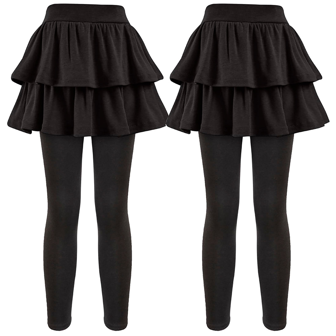 Girls Warm Stretch Skirted Leggings for School Uniform