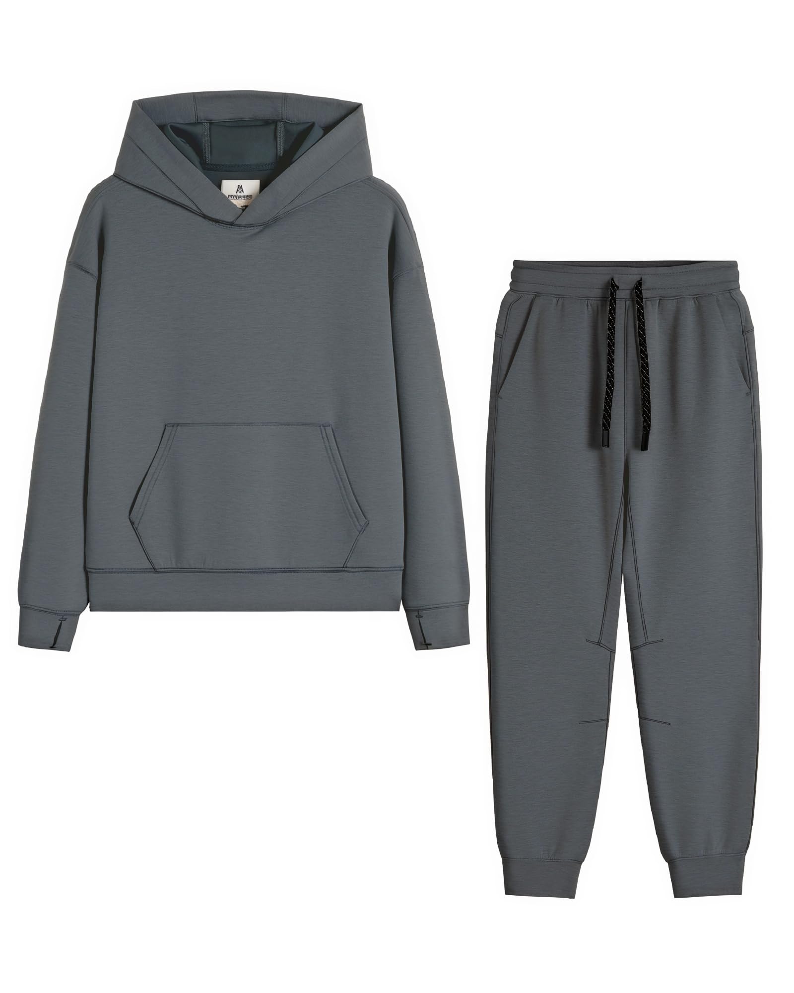 MERIDIANO Boys Sweatsuit 2 Piece Outfits Cozy Athletic Tracksuit Set Pullover Hoodie and Jogger Pants Kids Clothes Size 5-16