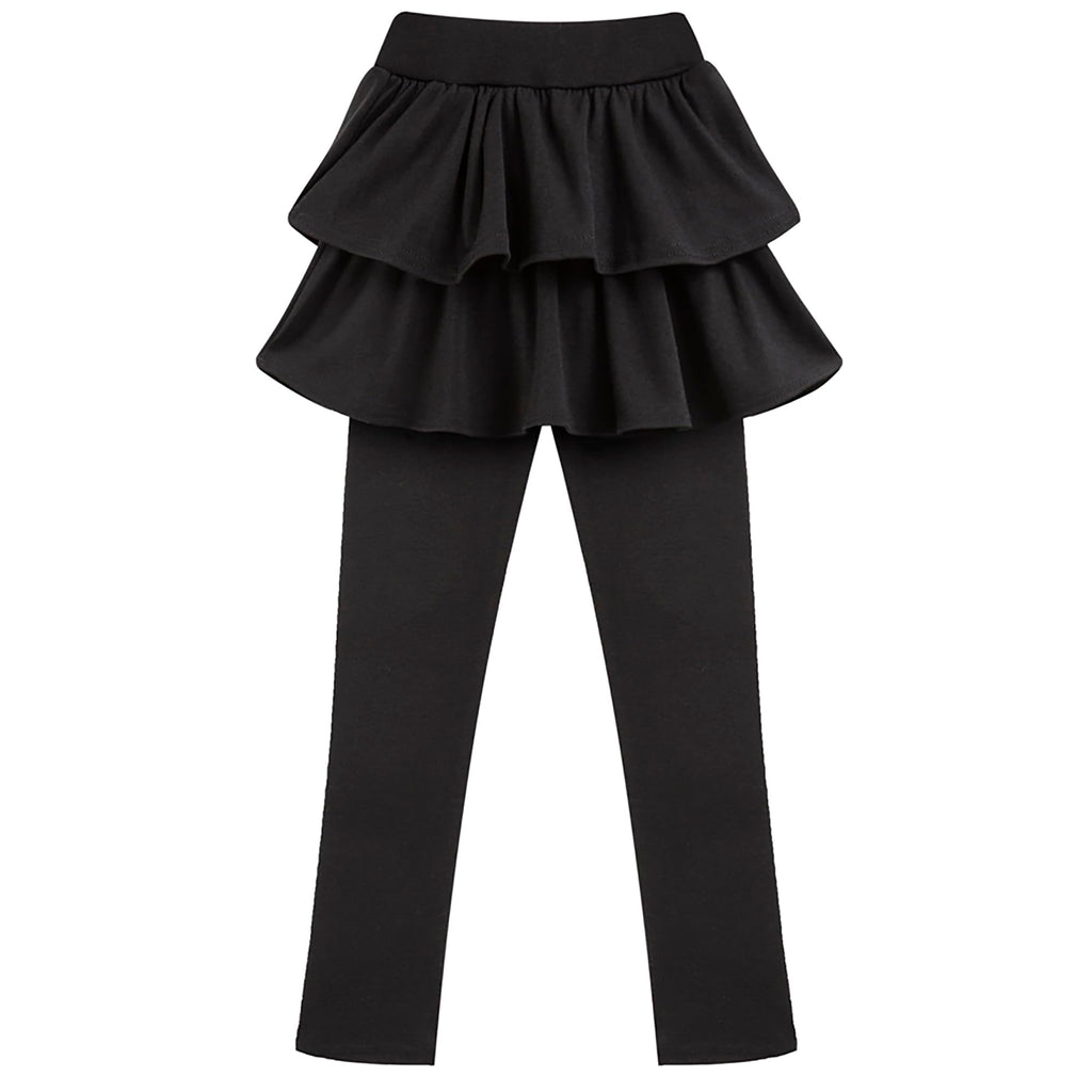 GUOGUOWU Girls School Uniform Pants Leggings with Skirts Stretch Warm Jegging 4-12 Years
