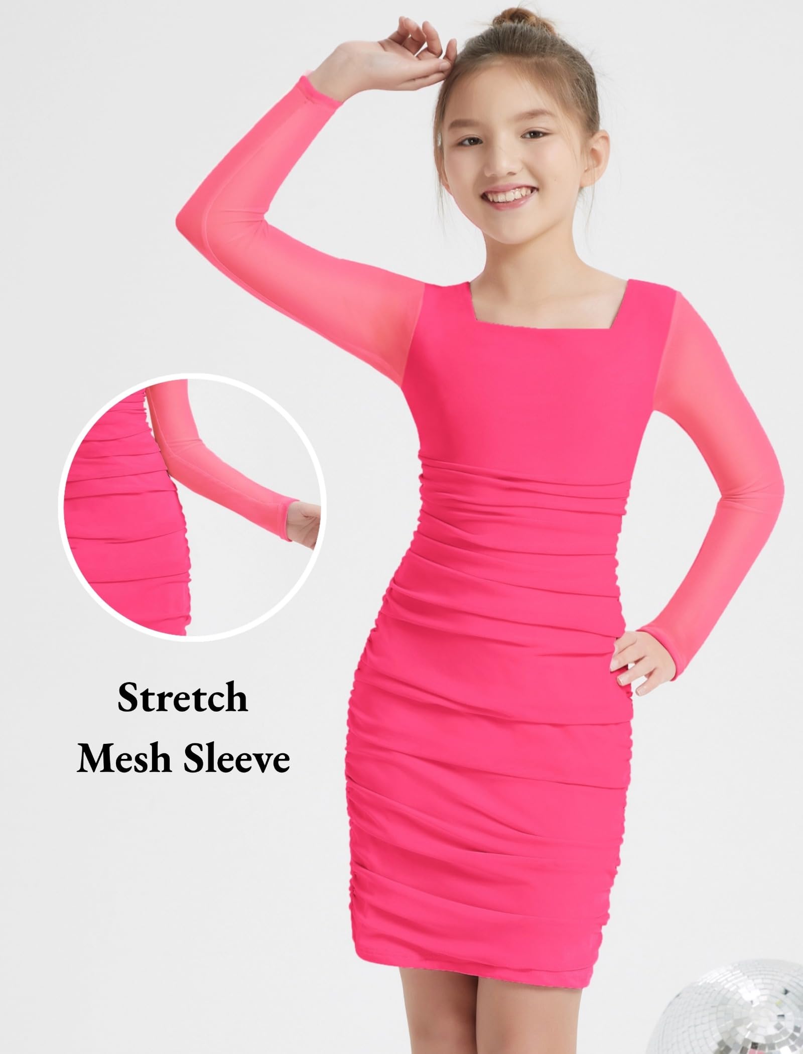 EXARUS Girls Teen School Dance Formal Dress Tween Prom Party Special Occasion Graduation Short Fitted Bodycon Dresses