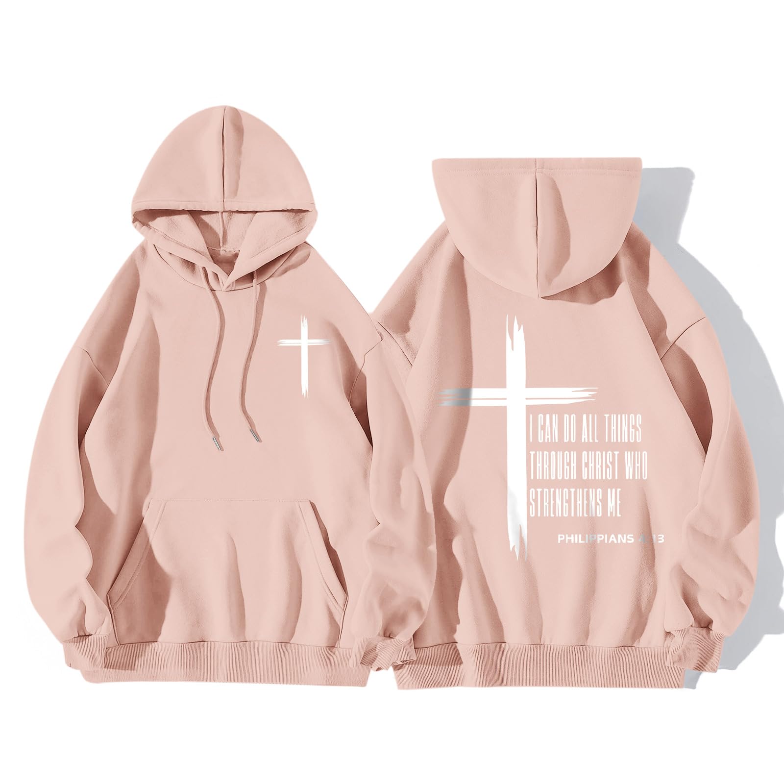 KEEVICI Christian Graphic Hoodies For Teen Boys Jesus Hoodie Faith God Sweatshirt Bible Verse Pullover Religious Tops