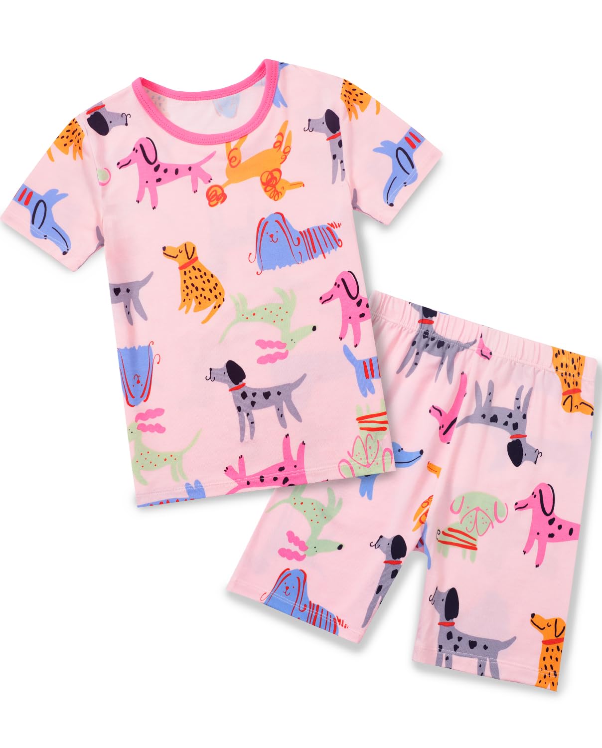babee Reshinee Bamboo Viscose Toddler Unicorn Mermaid Girls Kids Pajamas Short Sleeve Summer Cool Snug fit Pjs 12M-8Y 2pcs