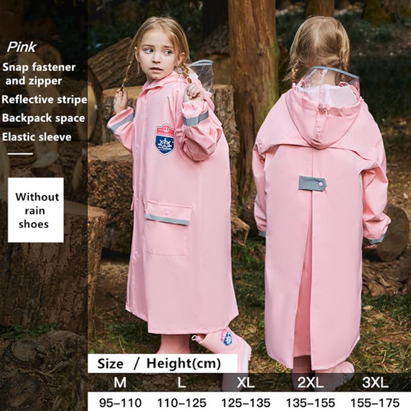 Kids Waterproof Hooded Pacific Rain Poncho Outerwear