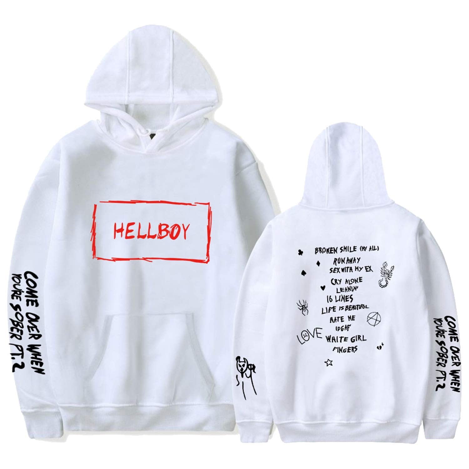 Thyoeun Lieep Hoodie Love Printed Hooded Sweatshirt Fashion Hip Hop Sweater Jacket Pullover Tops