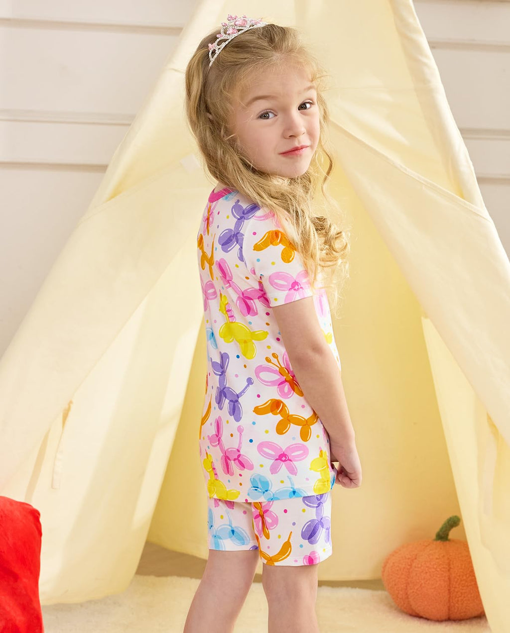 babee Reshinee Bamboo Viscose Toddler Unicorn Mermaid Girls Kids Pajamas Short Sleeve Summer Cool Snug fit Pjs 12M-8Y 2pcs