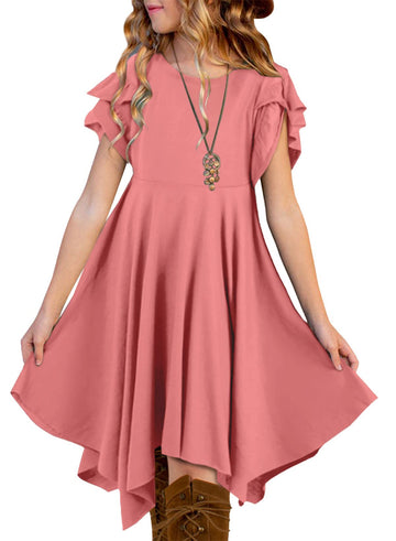 Tween Girls High-Low Boho Summer Dress for Ages 4–15
