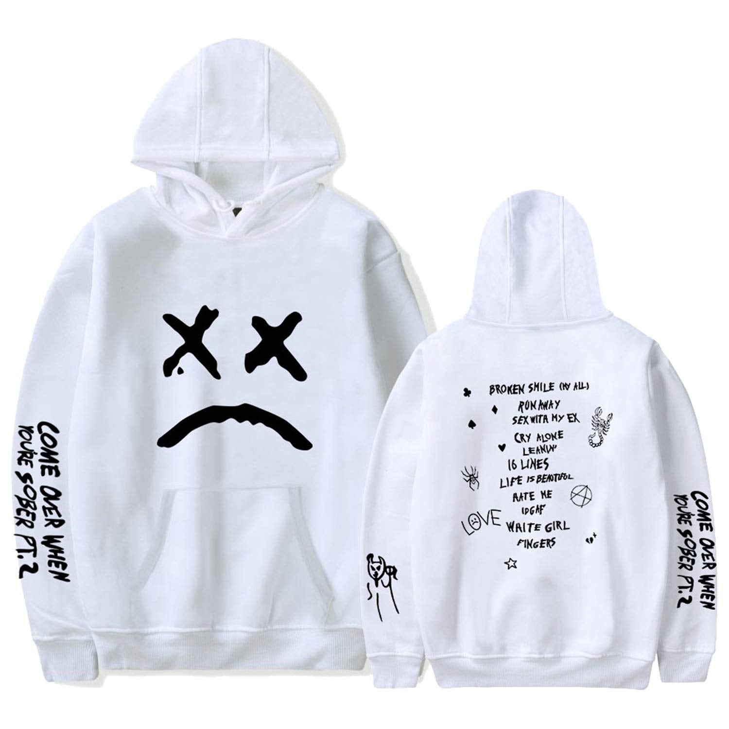 Thyoeun Lieep Hoodie Love Printed Hooded Sweatshirt Fashion Hip Hop Sweater Jacket Pullover Tops