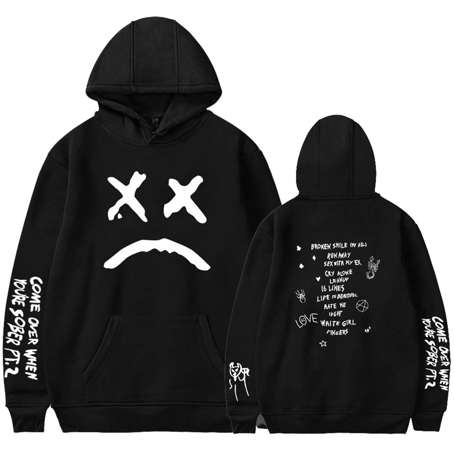 Thyoeun Lieep Hoodie Love Printed Hooded Sweatshirt Fashion Hip Hop Sweater Jacket Pullover Tops