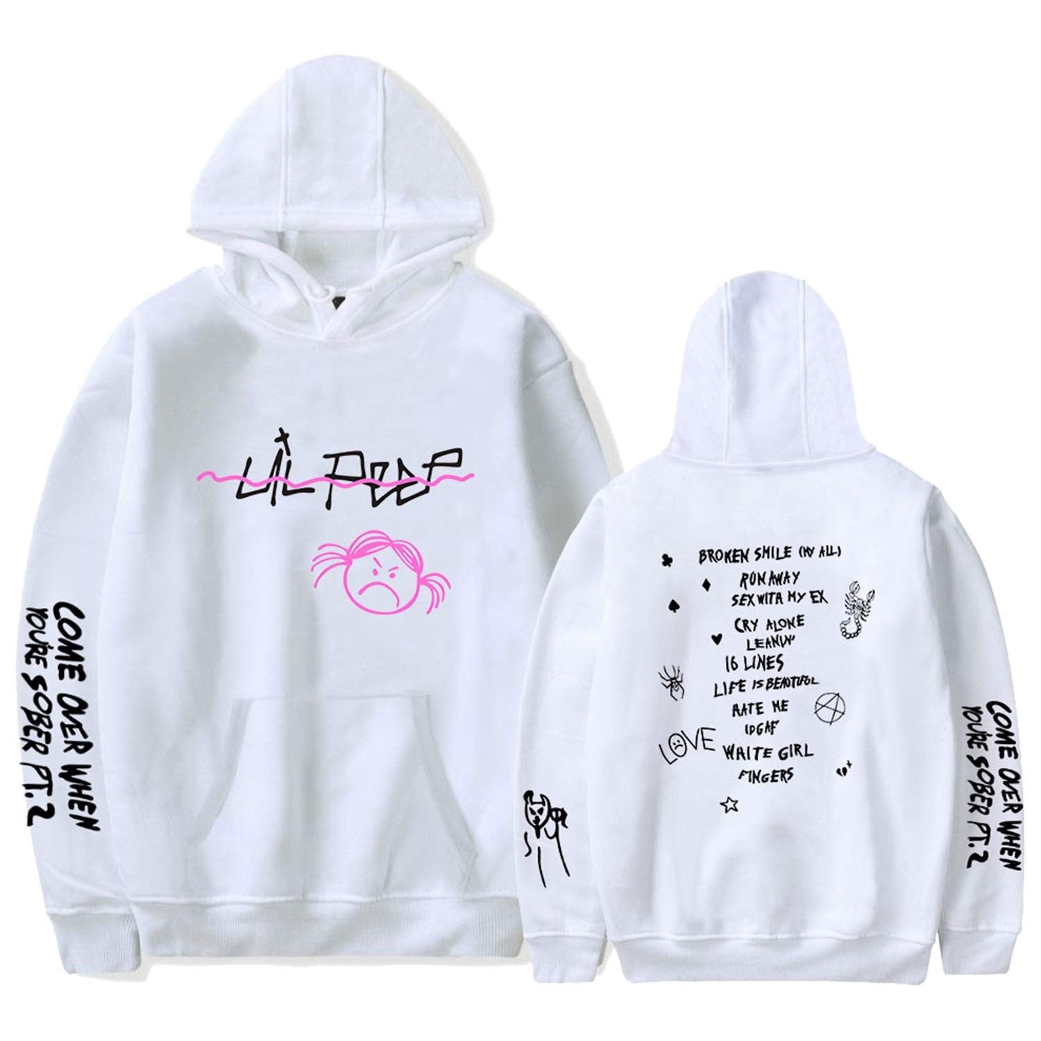 Thyoeun Lieep Hoodie Love Printed Hooded Sweatshirt Fashion Hip Hop Sweater Jacket Pullover Tops