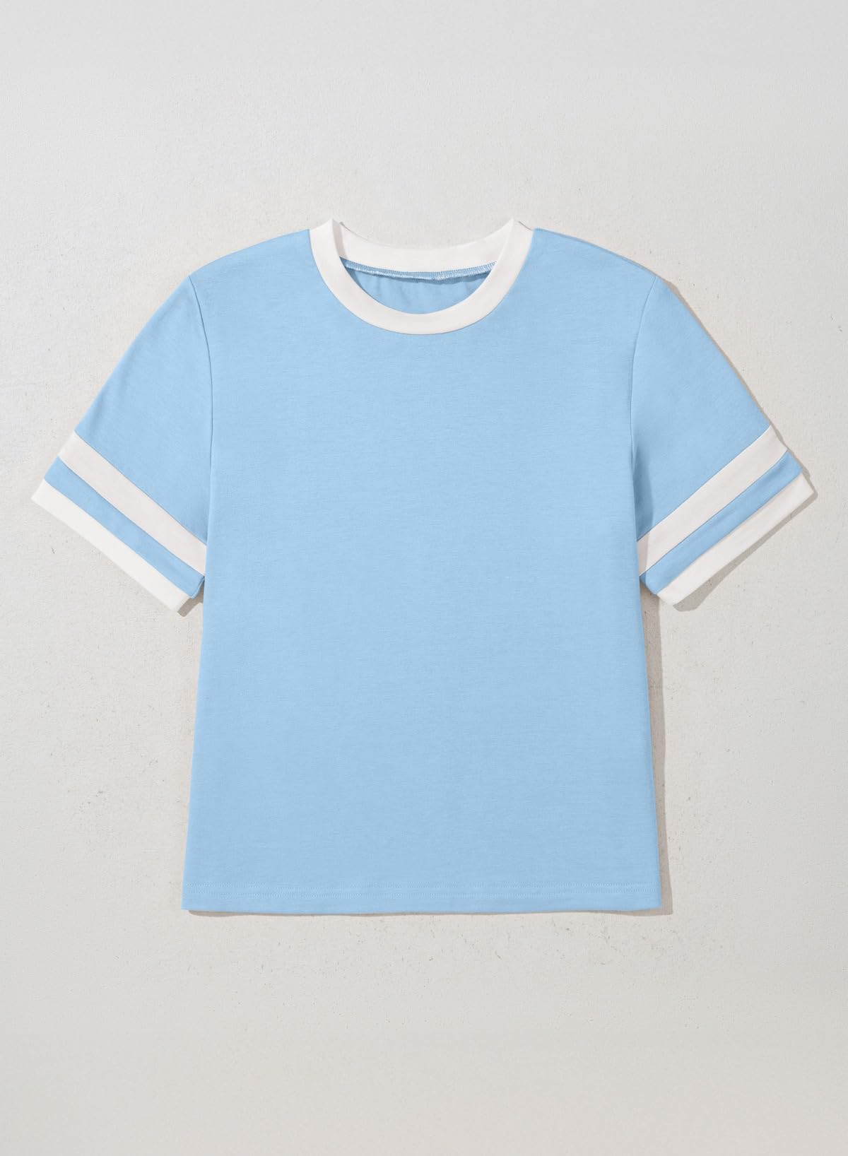 blibean Girls T Shirts Short Sleeve Tees Loose Fit Colorblock Summer Tops Size 6-15 Years