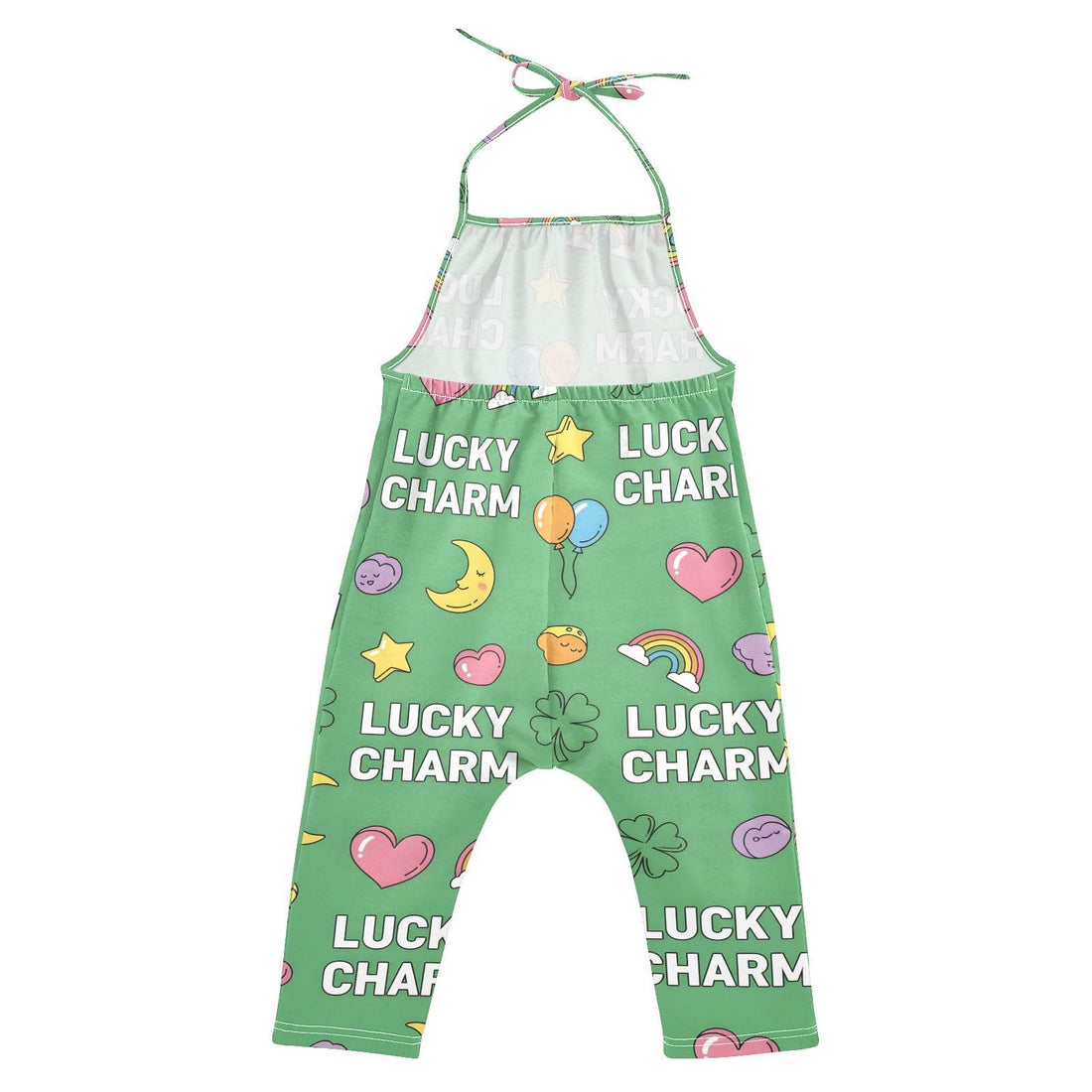 Toddler Girls Lucky Charm Sleeveless Romper with Pockets
