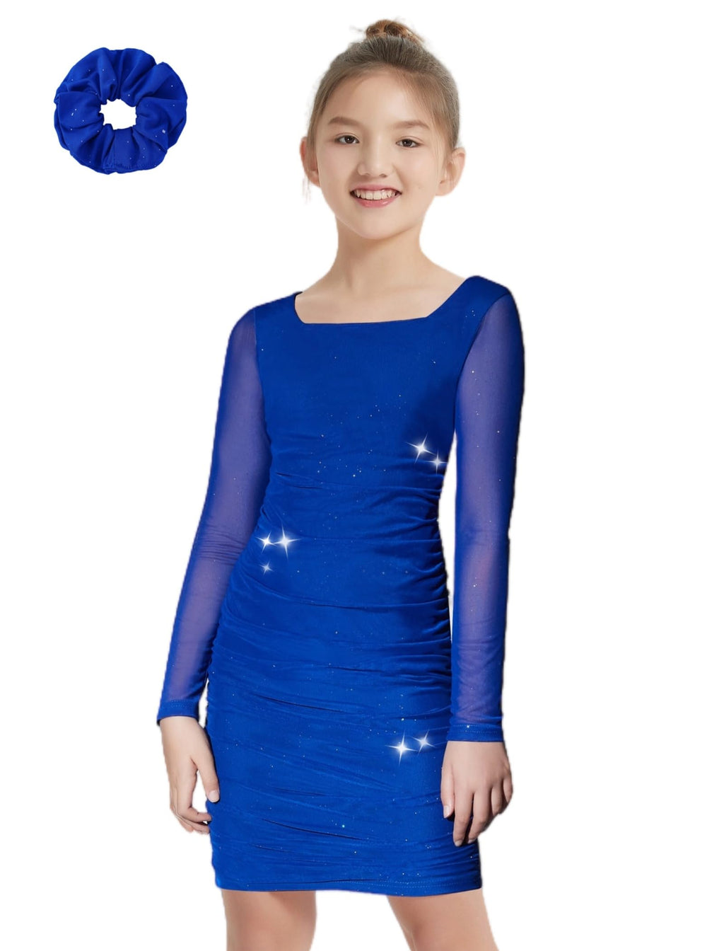 EXARUS Girls Teen School Dance Formal Dress Tween Prom Party Special Occasion Graduation Short Fitted Bodycon Dresses