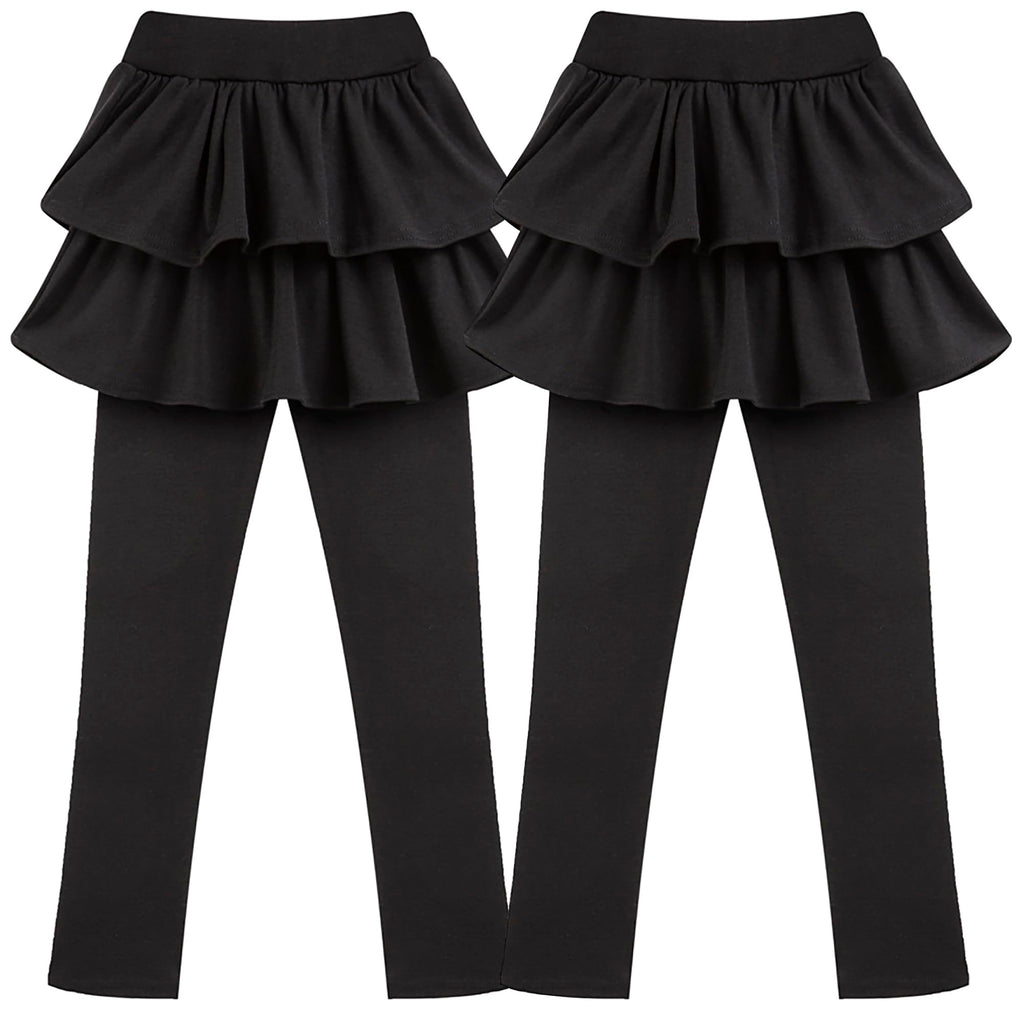 GUOGUOWU Girls School Uniform Pants Leggings with Skirts Stretch Warm Jegging 4-12 Years