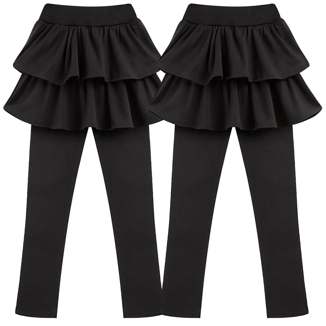 Girls Warm Stretch Skirted Leggings for School Uniform