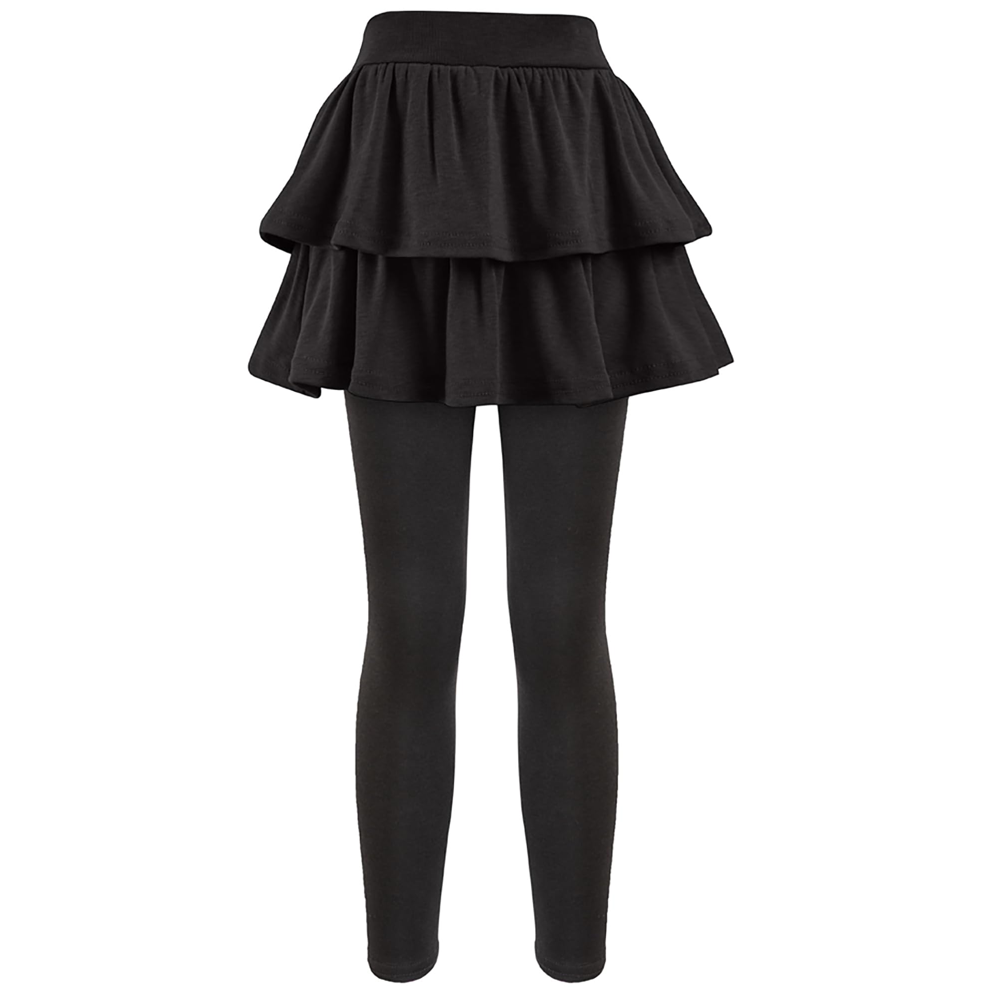 GUOGUOWU Girls School Uniform Pants Leggings with Skirts Stretch Warm Jegging 4-12 Years