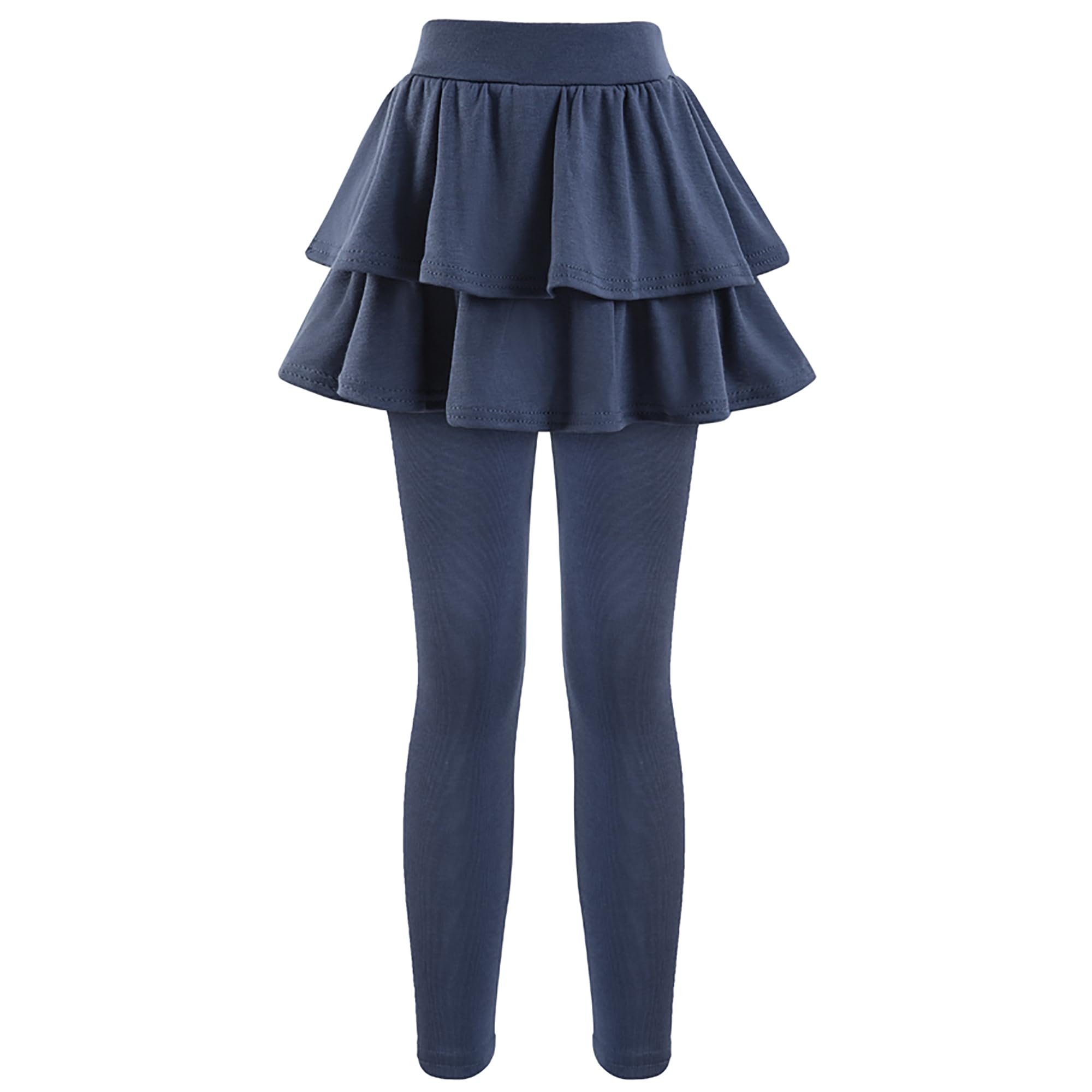 GUOGUOWU Girls School Uniform Pants Leggings with Skirts Stretch Warm Jegging 4-12 Years