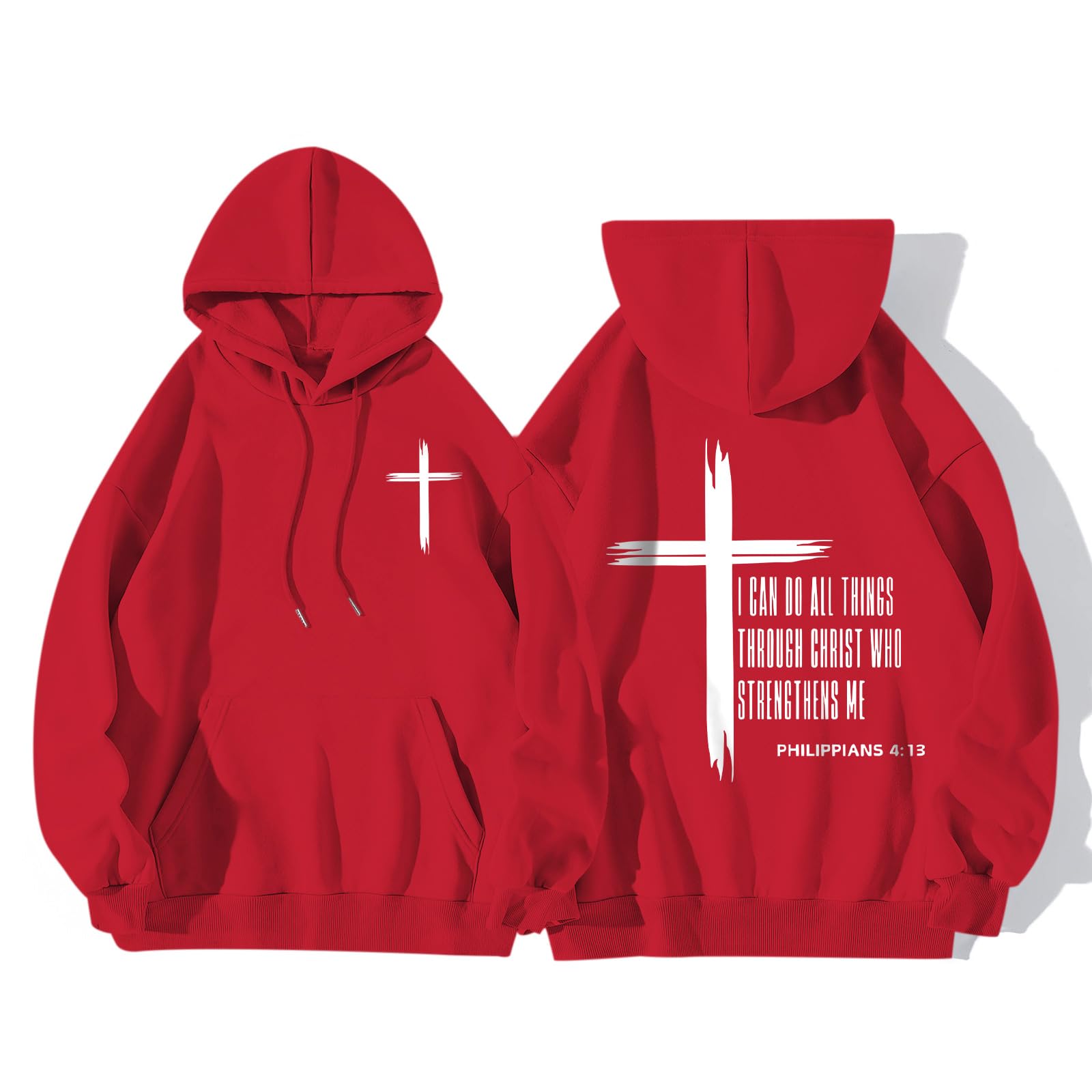 KEEVICI Christian Graphic Hoodies For Teen Boys Jesus Hoodie Faith God Sweatshirt Bible Verse Pullover Religious Tops