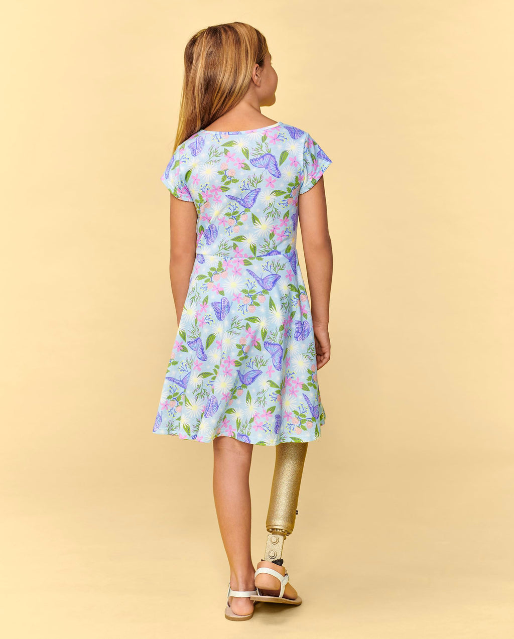 The Children's Place Girls' Plaid Stretch Jacquard Short Sleeve Dress