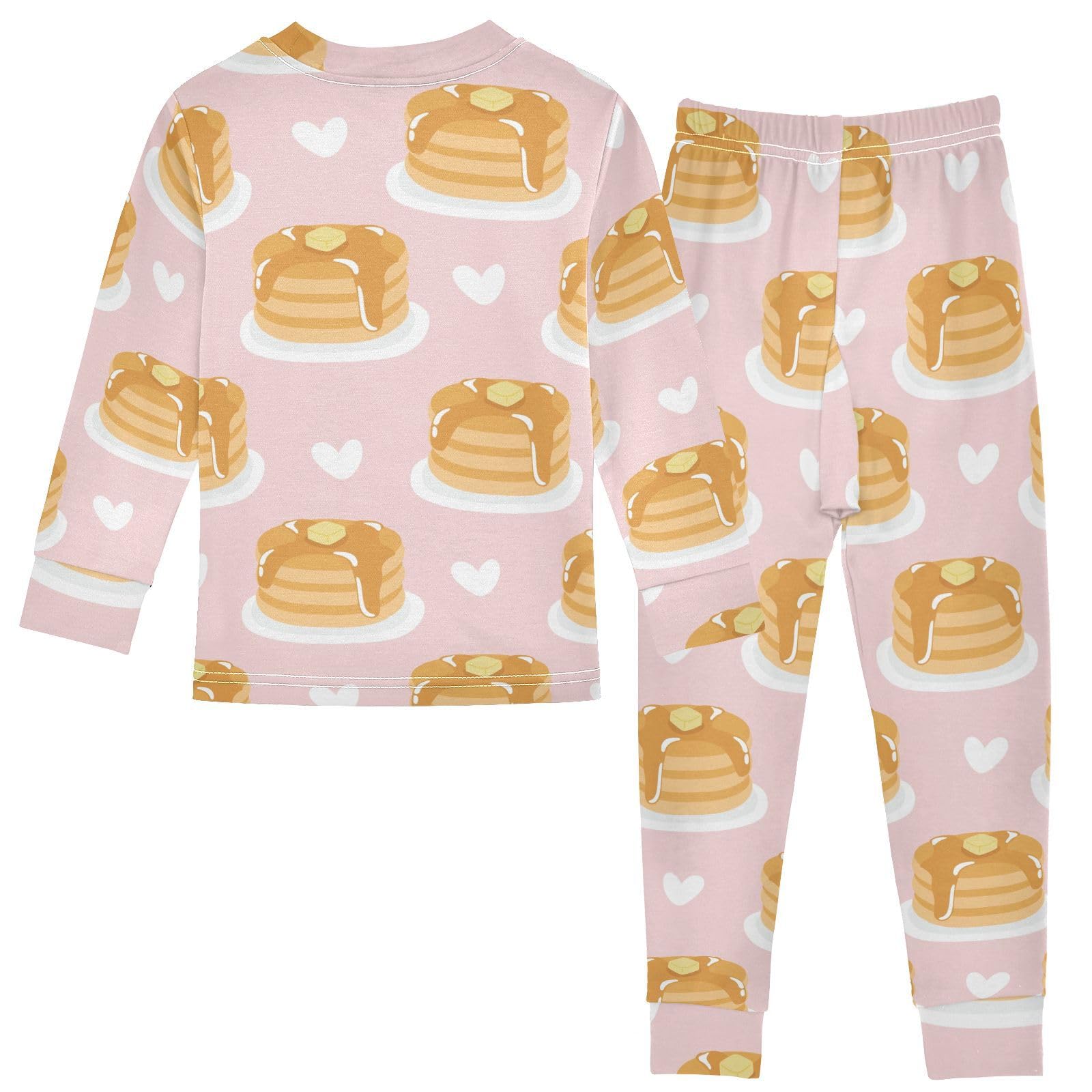 WIFIU Pajama Sets Long Sleeve Top and Pants Soft Cotton Sleepwear 2 Piece Pjs Set for Home Casual Size 18M-8Y