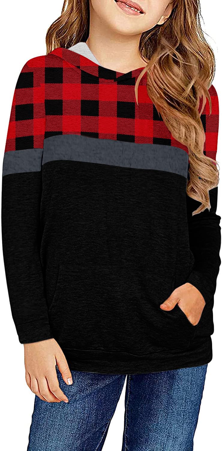storeofbaby Girls Tops Casual Long Sleeve Shirts Loose Round Neck Tunic Blouse