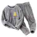 Kids Toddler Pajamas Boys Girls Fleece Pajama Set Winter Warm Sleepwear Pjs Set Plush Tops+Pants Outfits Loungewear