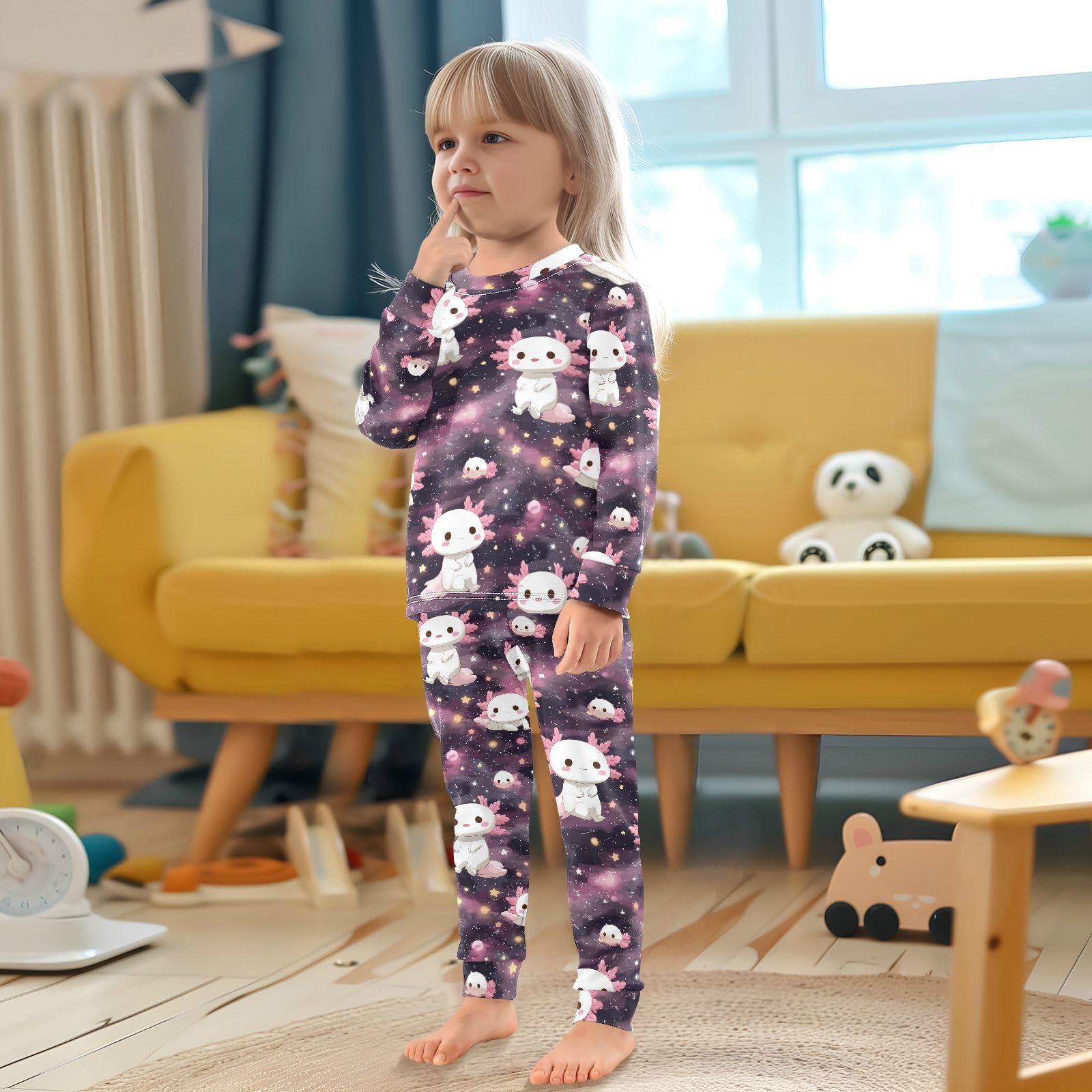 SLHKPNS Pajama Sets Long Sleeve Soft Comfy Sleepwear 2 Piece PJS 3-8 Years