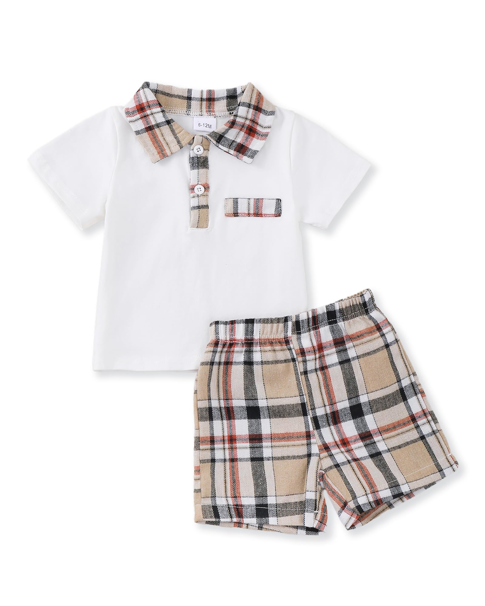NZRVAWS Toddler Baby Boy Clothes 3 6 9 12 18 Months 2 3T Summer Spring Polo Shirt Shorts Sleeves Set Button Outfits 2 PCS
