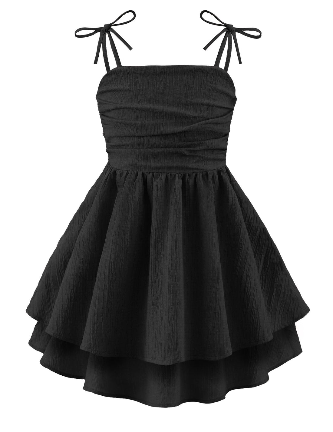 Girls Flowy Tiered Spaghetti-Strap Beach Midi Dress